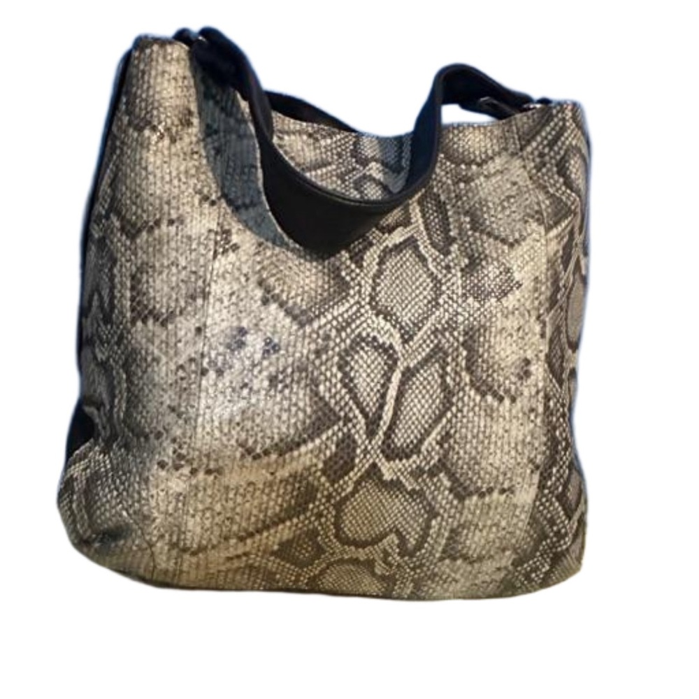 Rare Find Furla Italian Leather tote python print stunning bag - Picture 2 of 12
